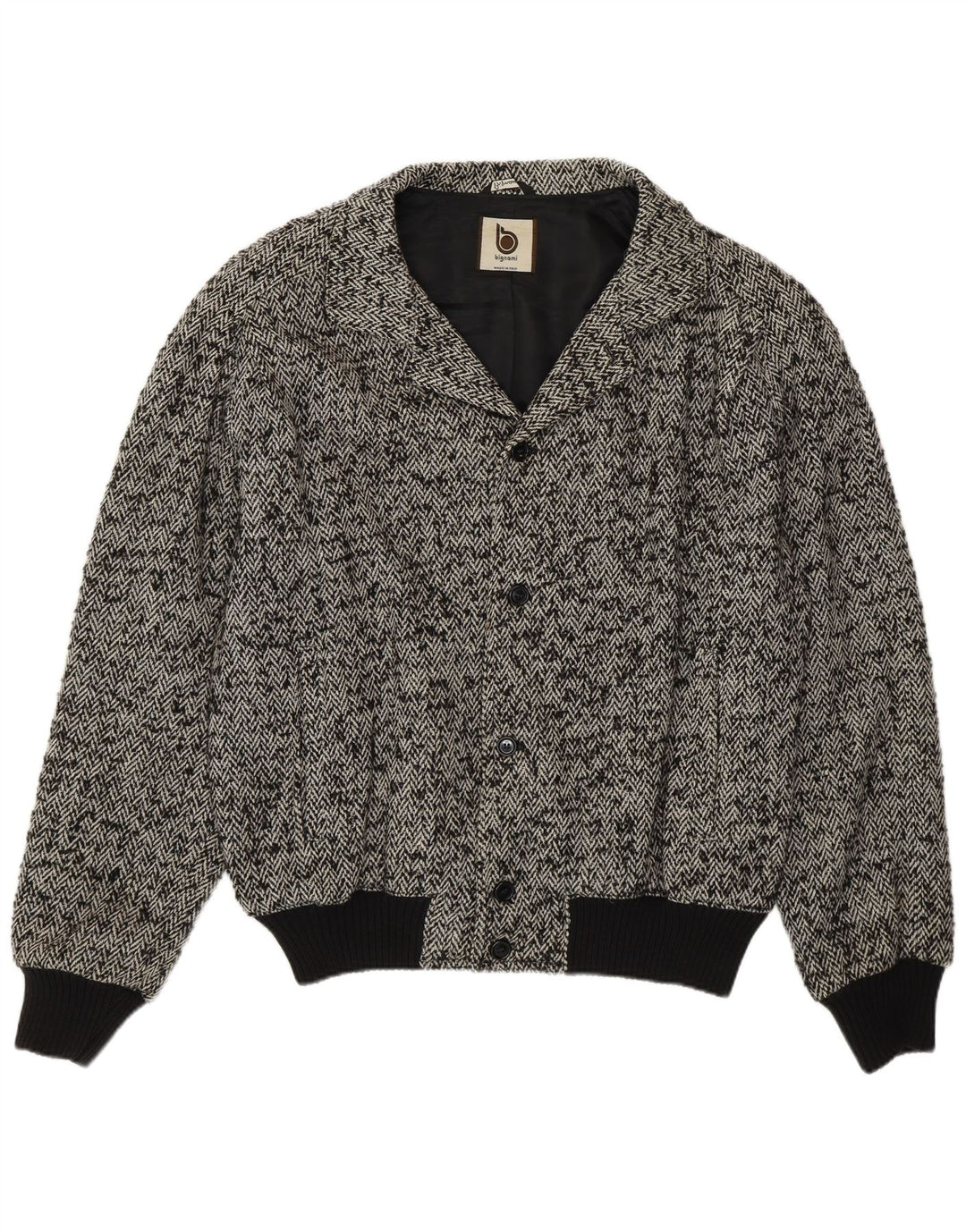 Bignami Herre Bomber Jacket UK 42 XL Grå Sildebensuld