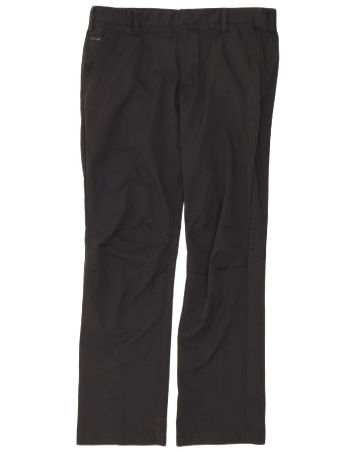 Adidas Herre Coolmax Straight Chino Bukser W34 L32 Sort Polyester