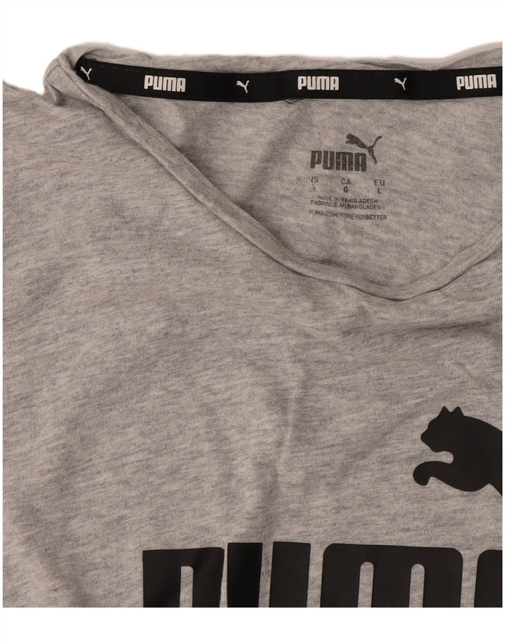Puma grafisk T-shirt top til kvinder DK 16 Stor grå flækket