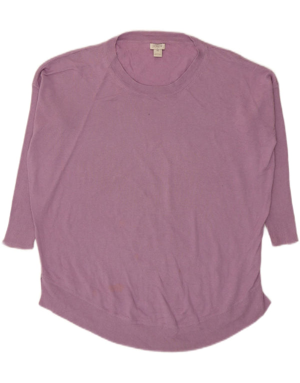 J. Crew Dame 3/4 ærmet oversized bådhals sweater UK 6 XS Lilla