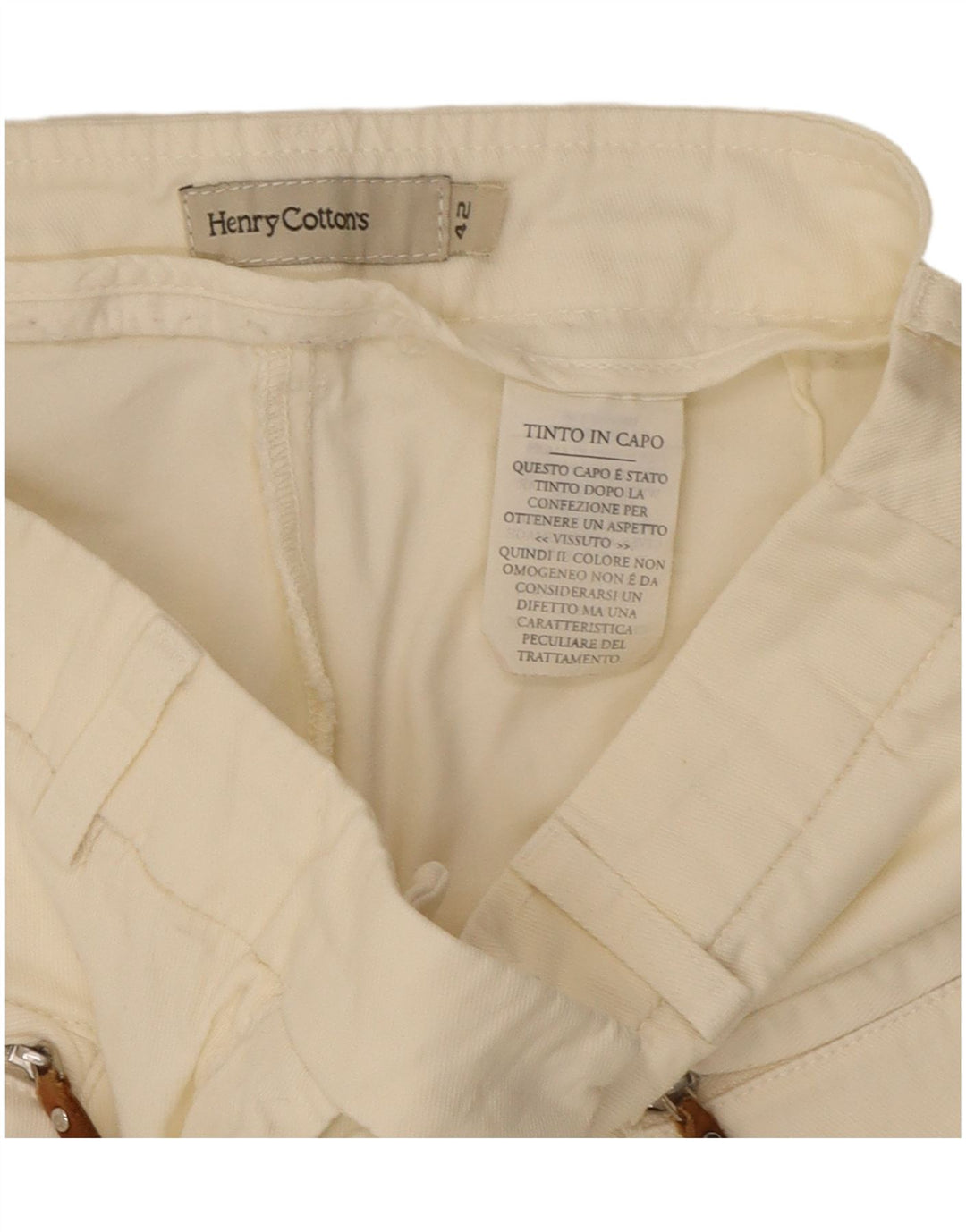 Henry Cottons Dame Casual Bukser IT 44 Medium W28 L29 Off White