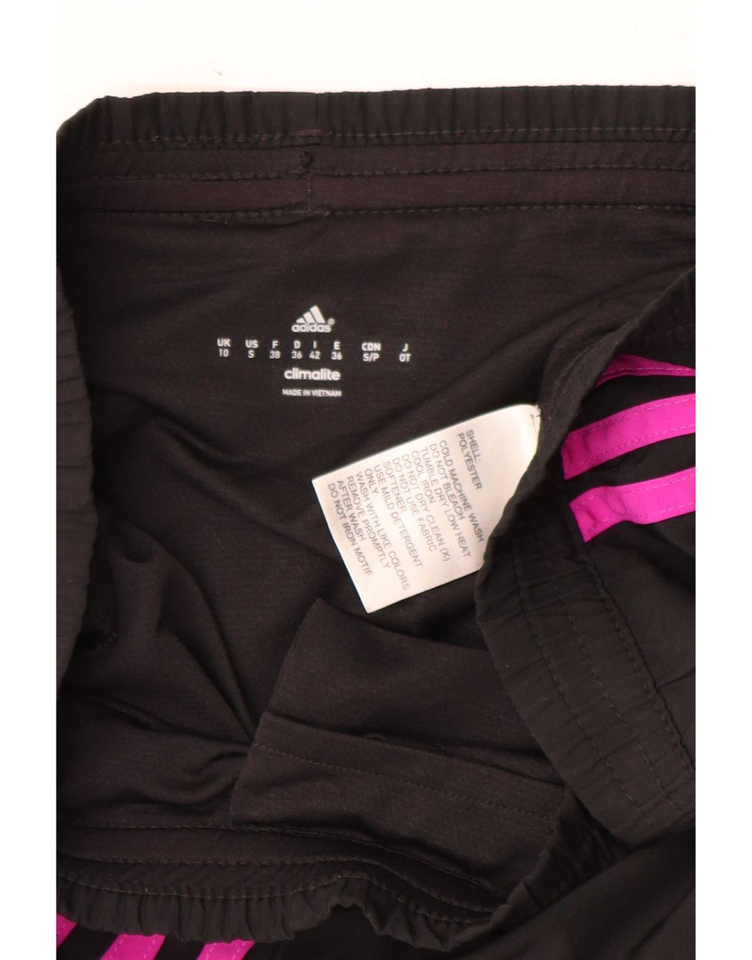 Adidas Womens Climalite Sports Shorts UK 10 Small Black Polyester
