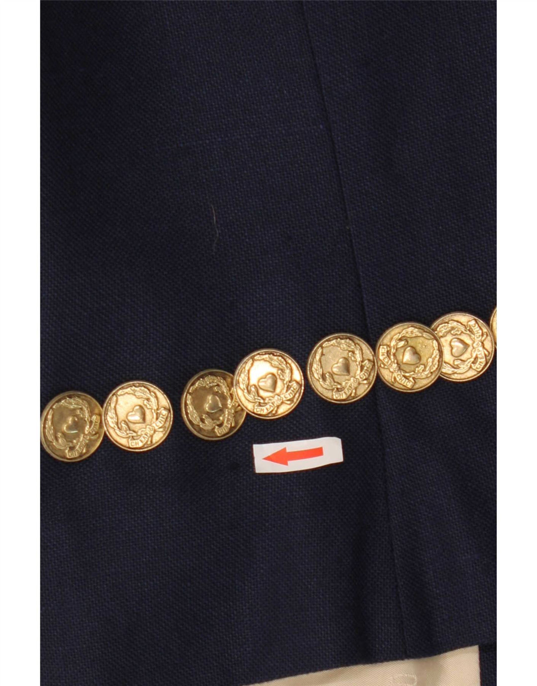 Moschino Dame 3-knaps kortærmet blazerjakke UK 14 Large Navy Blue