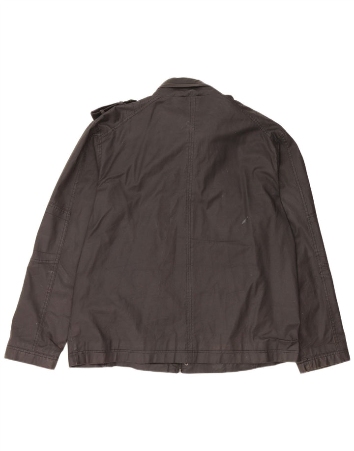 Vintage Herre Military Jacket UK 42 XL Sort Bomuld