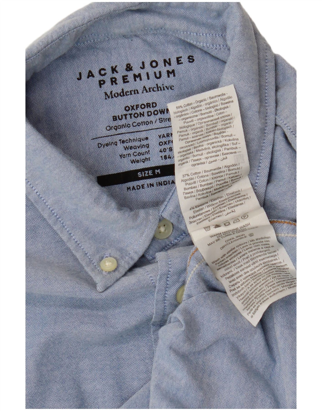 Jack & Jones herreskjorte medium blå bomuld
