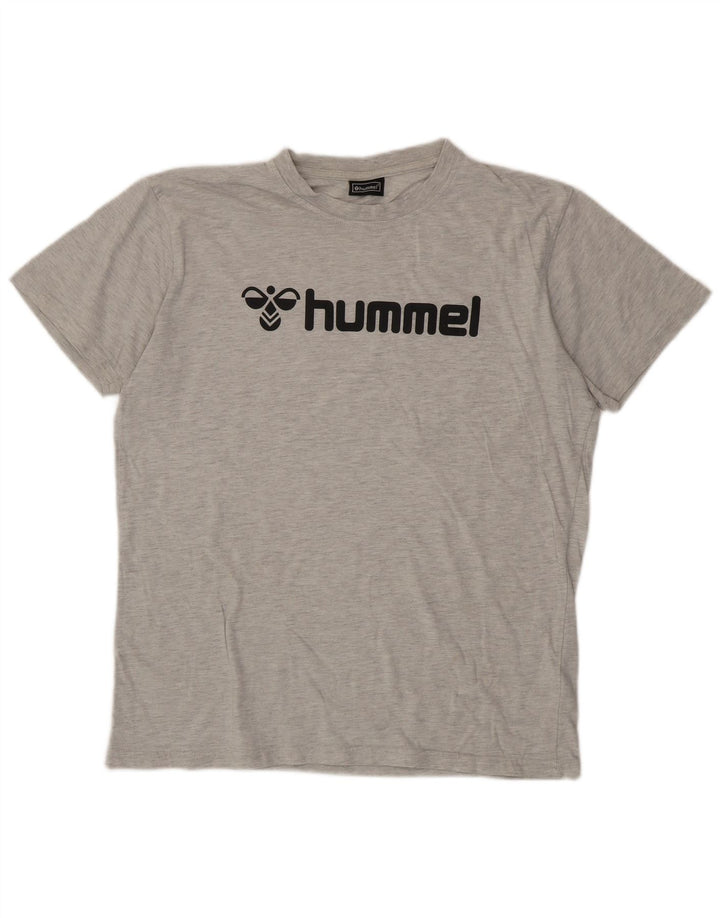 Hummel Herre Grafisk T-Shirt Top Stor Grå Bomuld
