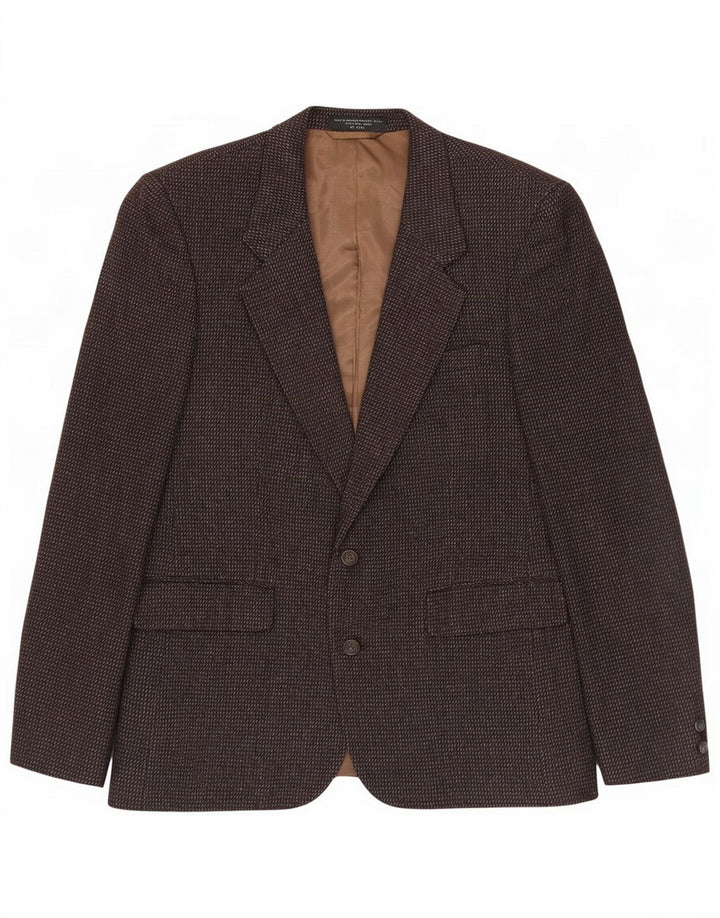Anralfo Orsini Herre 2 Button Blazer Jacket UK 40 Large Brown Flecked