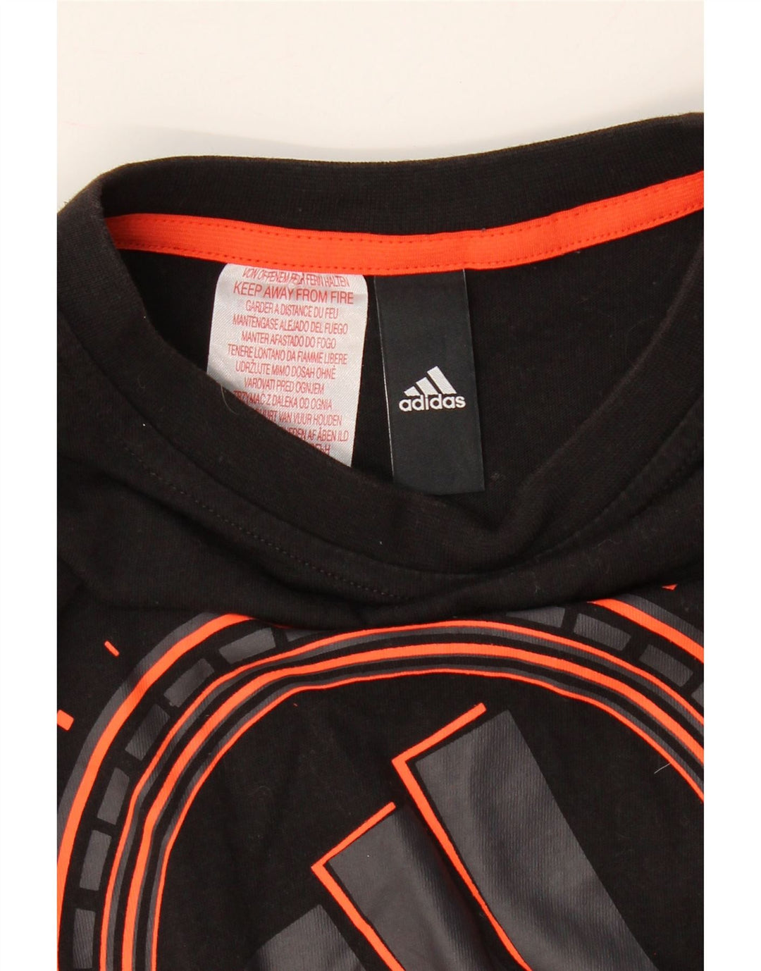 ADIDAS Womens Graphic T-Shirt Top UK 8 Small Black Vintage Adidas and Second-Hand Adidas from Messina Hembry 