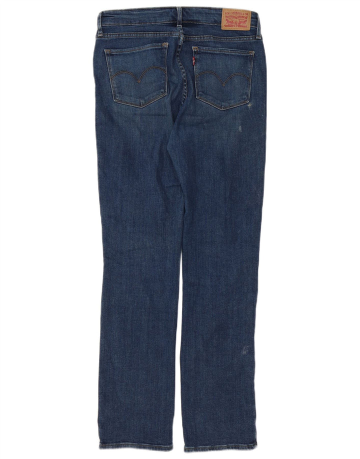 LEVI'S Womens 714 Straight Jeans W29 L30 Blue Cotton