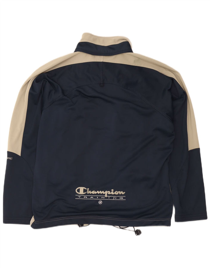 Champion Herre grafisk træningsdragt Topjakke Medium Navy Blue Colourblock