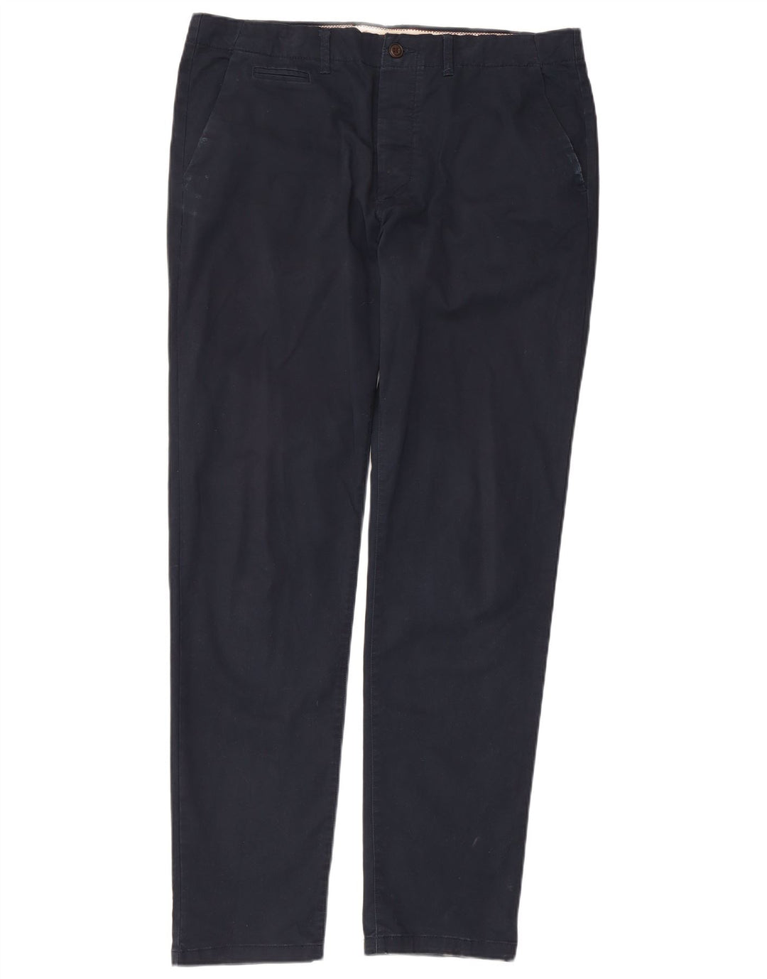 JACK & JONES Slim Chino-bukser til mænd W34 L34 Marineblå bomuld