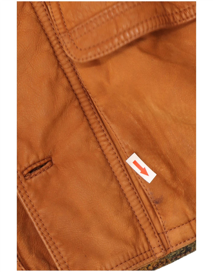 Vintage herre læderjakke IT 54 2XL Brun