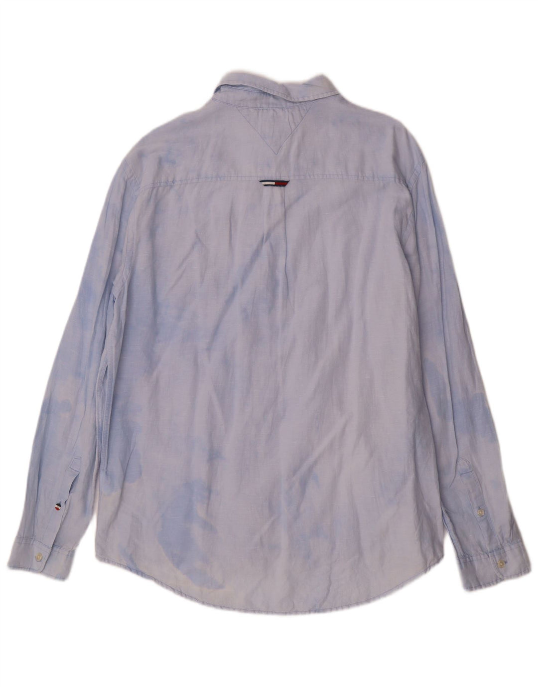 TOMMY HILFIGER Herre Regular Fit skjorte XL Blue Tie Dye Bomuld