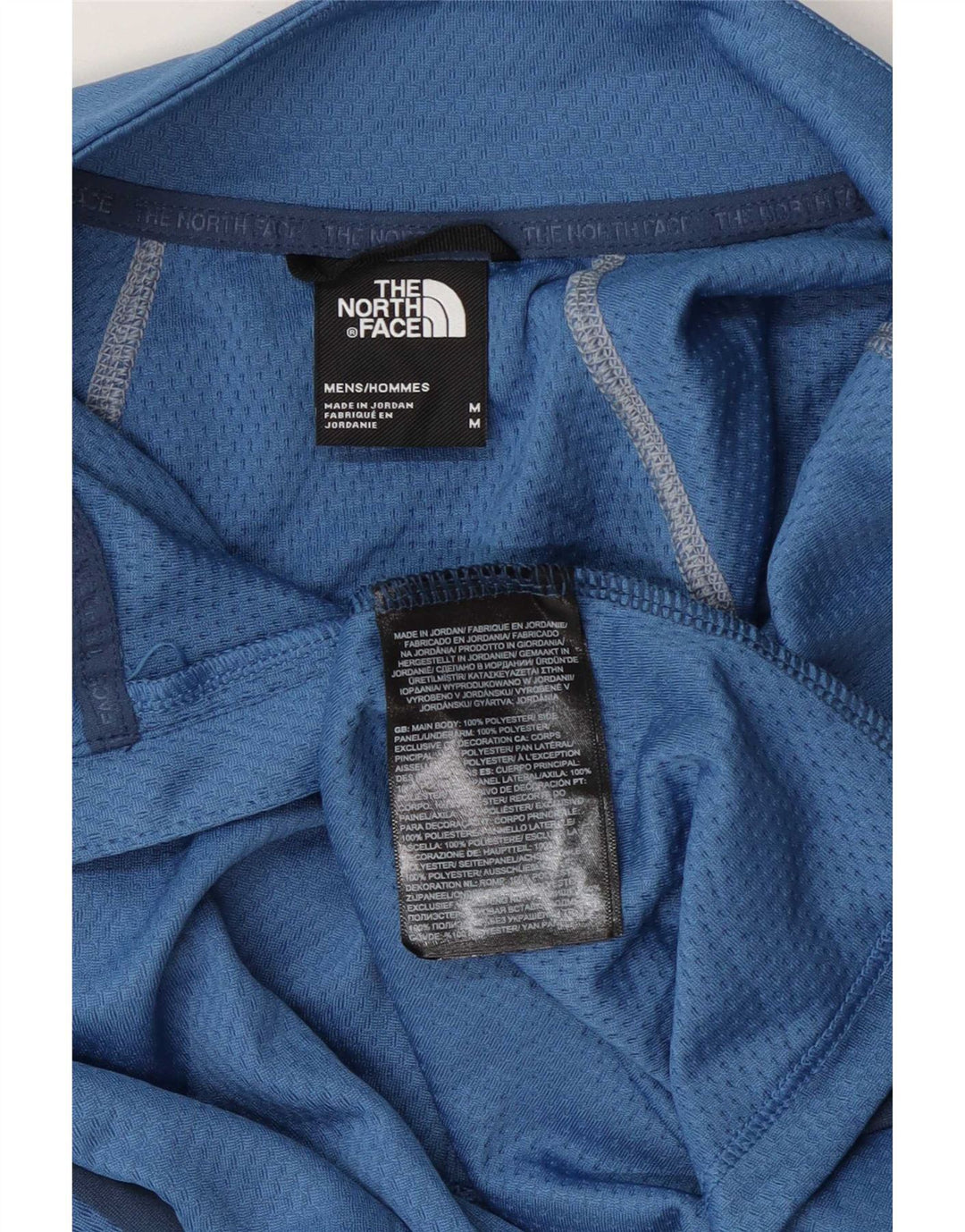 The North Face Herre Zip Neck Pullover Træningsdragt Top Medium Blue Colourblock