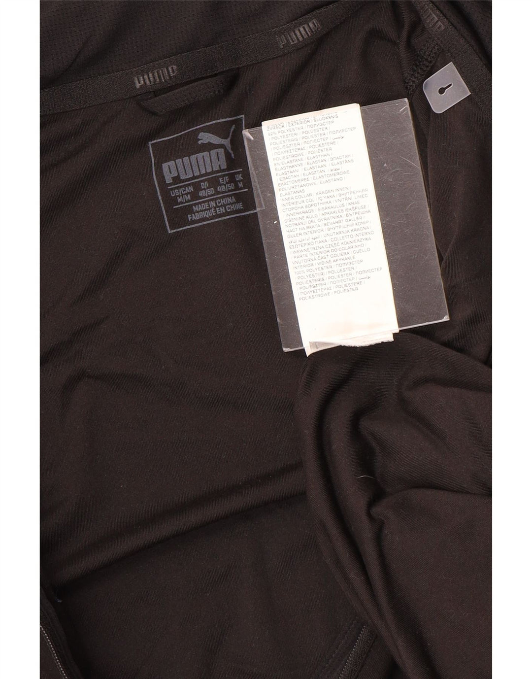 PUMA Pullover med lynlås til mænd, træningsdragt Top Medium Sort Colourblock