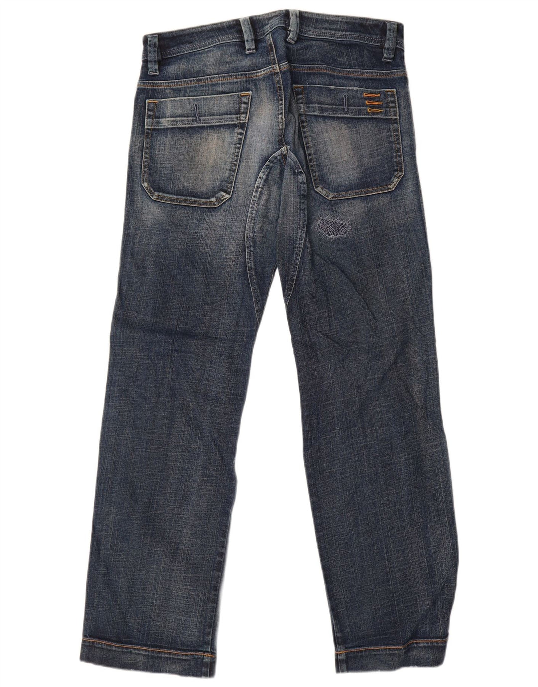 Diesel Herre Distressed Straight Jeans W31 L32 Blå Bomuld