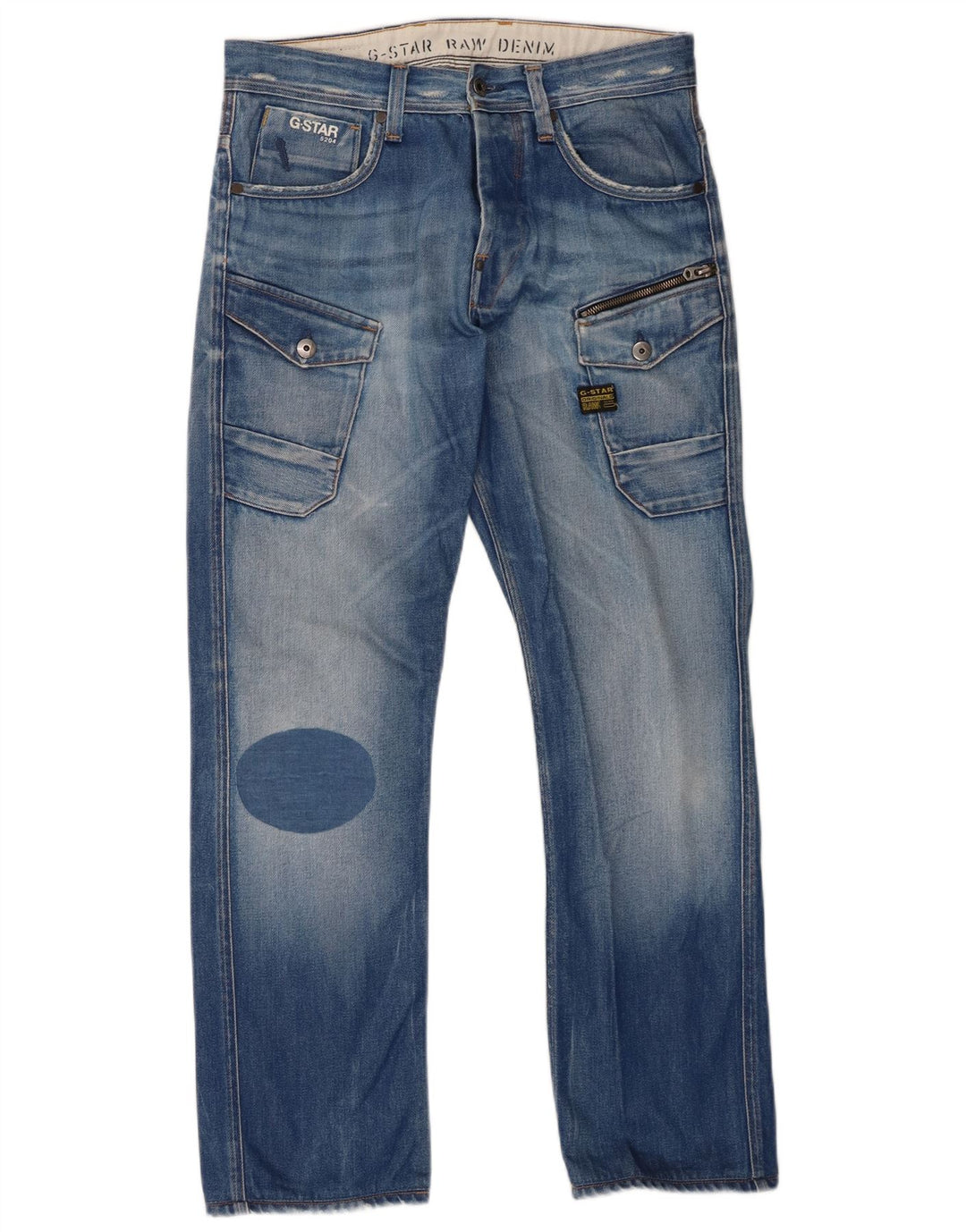 G-Star Straight Jeans til mænd W32 L32 Blå Bomuld