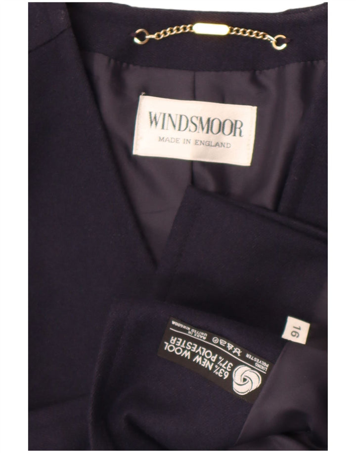 Windsmoor Dame Dobbeltradet Blazer Jacket UK 16 Large Navy Blue