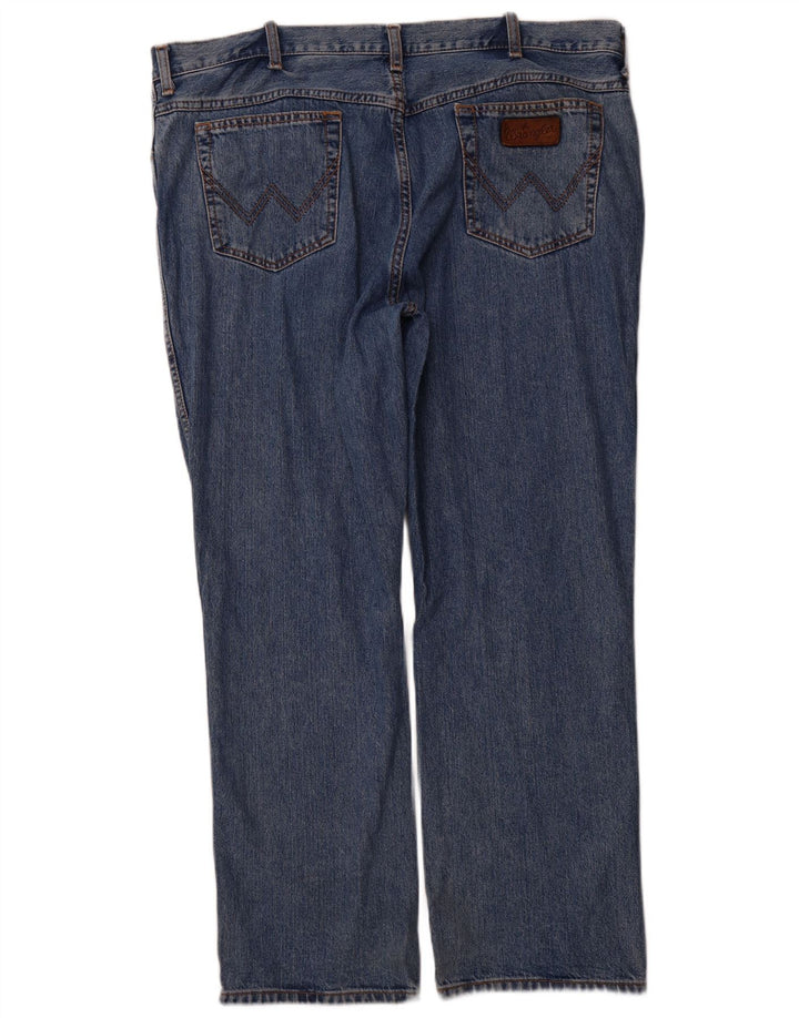 WRANGLER Herre Texas Straight Jeans W42 L30 Blå Bomuld