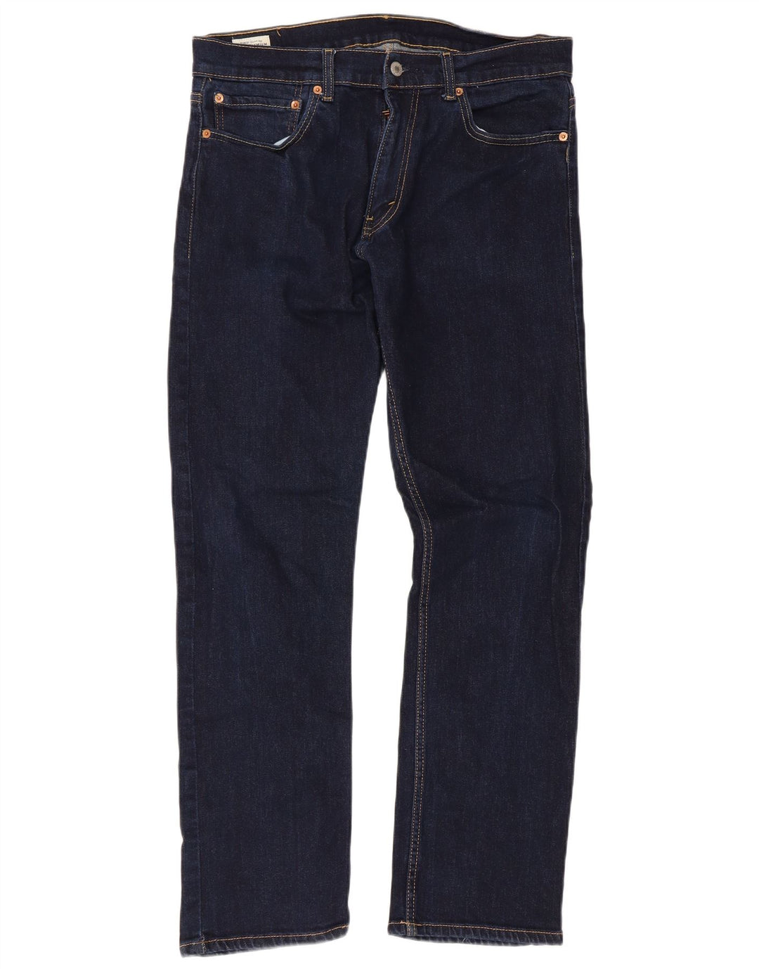 Levi's Herre 551 Straight Jeans W36 L32 Marineblå Bomuld