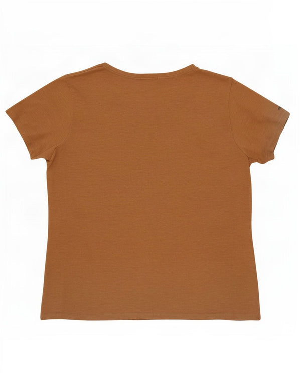 Columbia Womens Grafisk T-Shirt Top UK 16 Large Beige
