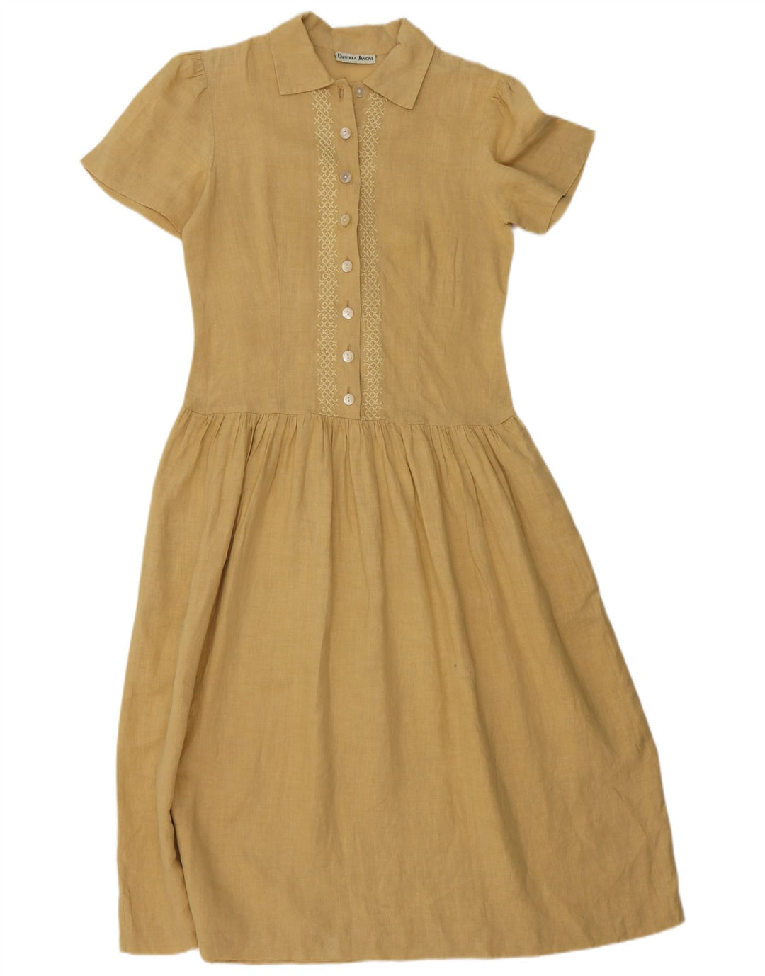 Daniela Jasoni Dame Maxi Dress IT 40 Small Beige Linen