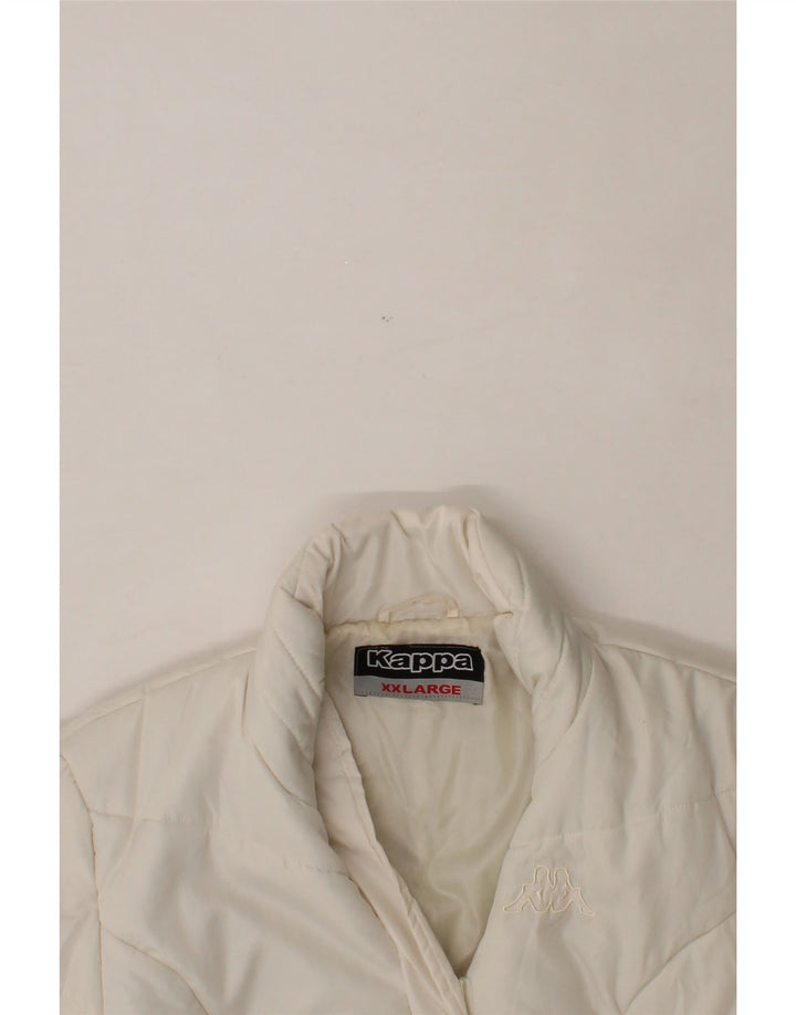 KAPPA Womens Padded Jacket UK 20 2XL Off White Polyester Vintage Kappa and Second-Hand Kappa from Messina Hembry 