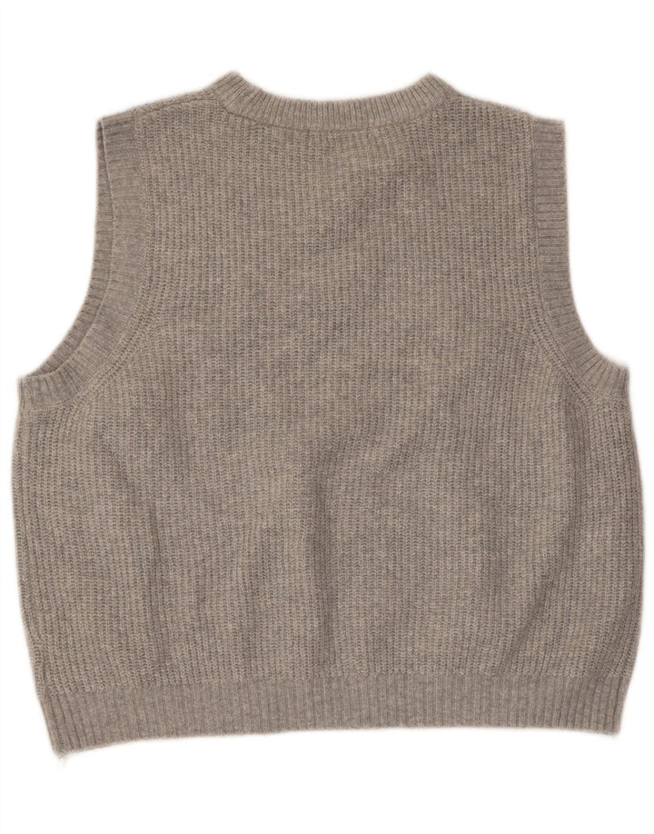 Marks & Spencer Dame Oversized Vest Tank Top UK 16 Large Grå Polyester