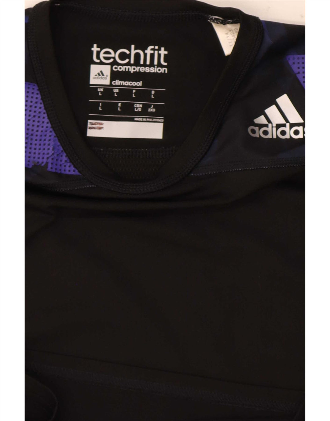 Adidas Herre Climacool Top 3/4 ærmer, stor sort farveblok