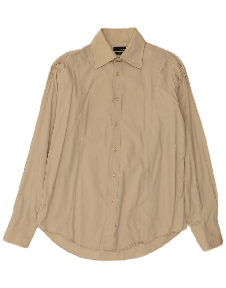 Zara Herreskjorte XL Beige Bomuld