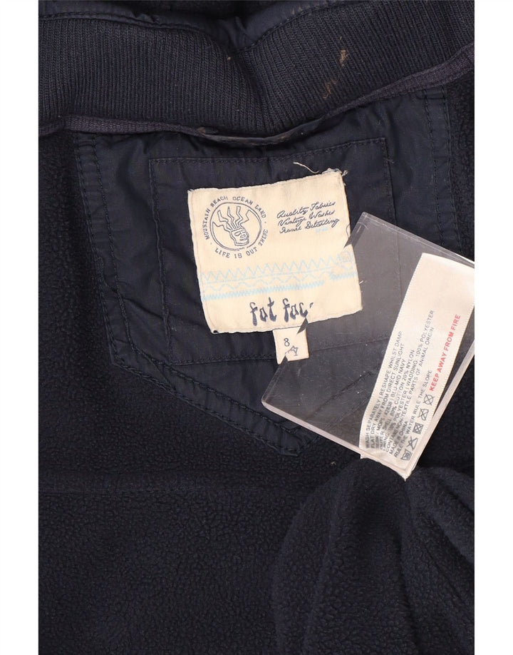 FAT FACE drenge hætte polstret 7-8 år marineblå bomuld