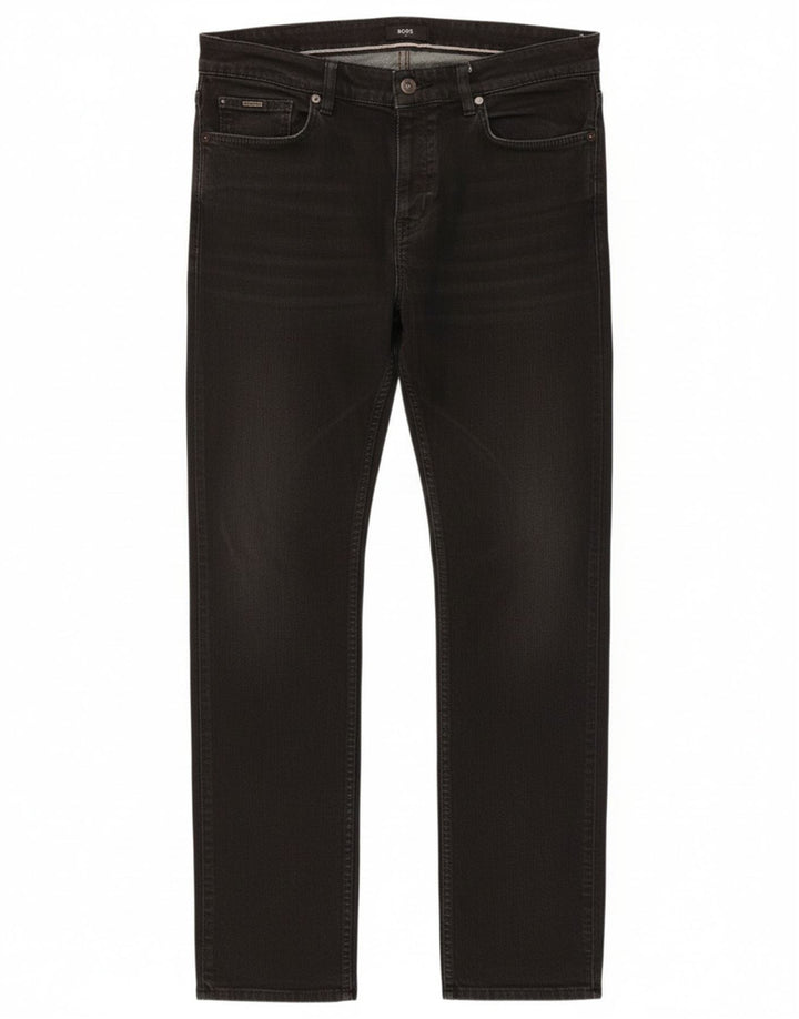 Hugo Boss Herre Slim Jeans W36 L32 Sort Bomuld
