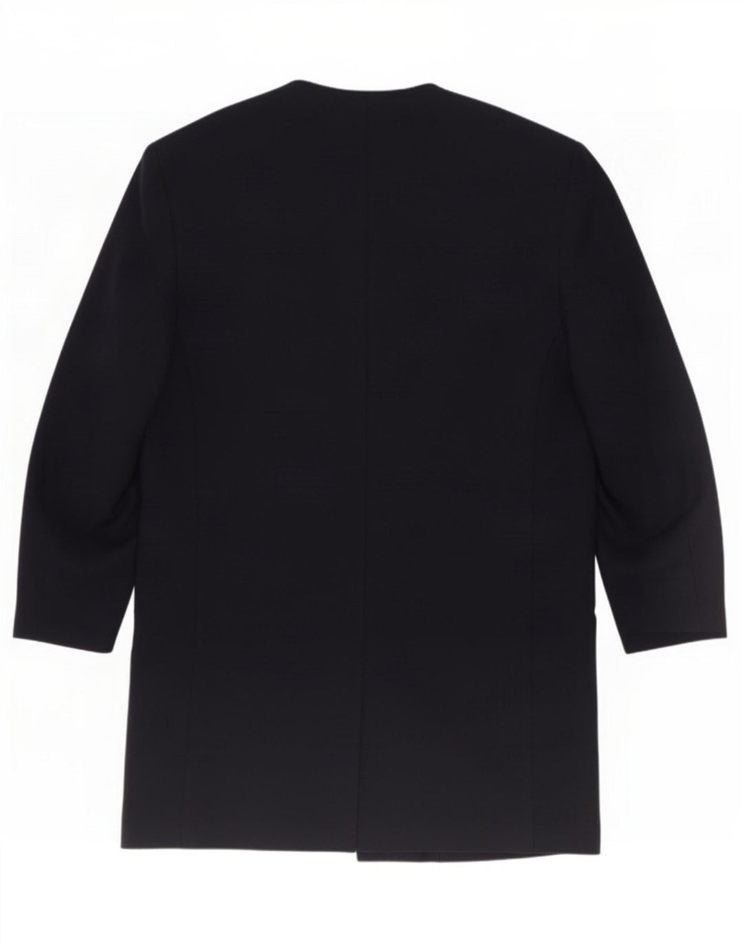 Marella Womens Longline Open Blazer Jacket UK 12 Medium Navy Blue New Wool