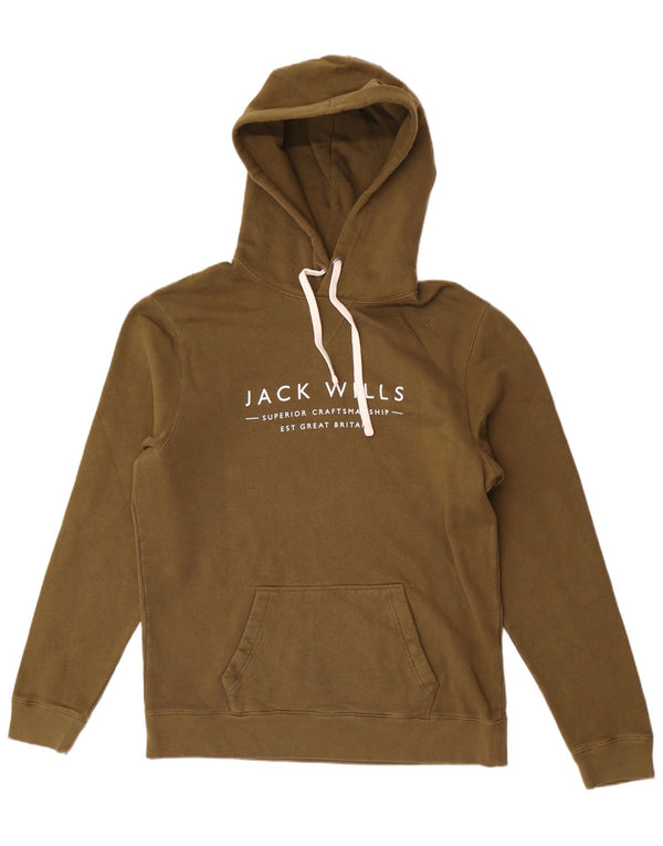 Jack Wills Grafisk hættetrøje til mænd Stor Khaki Bomuld