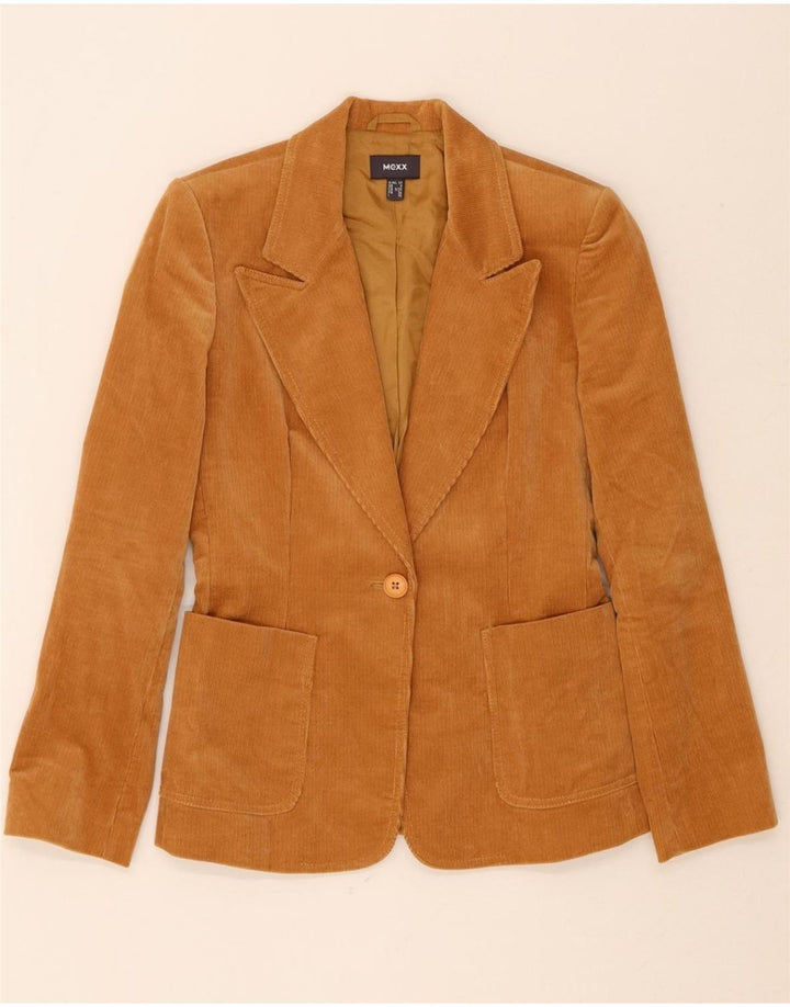 MEXX Womens 1 Button Corduroy Blazer Jacket UK 8 Small Brown Cotton Vintage Mexx and Second-Hand Mexx from Messina Hembry 