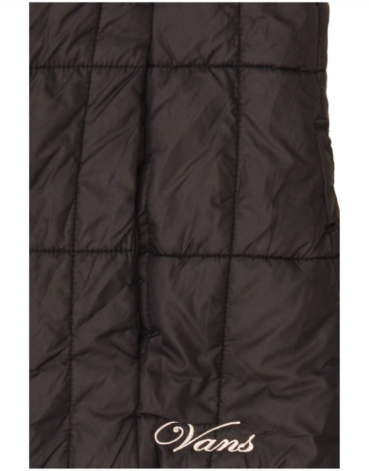 Vans Dame Hætte Polstret Jakke UK 10 Lille Sort