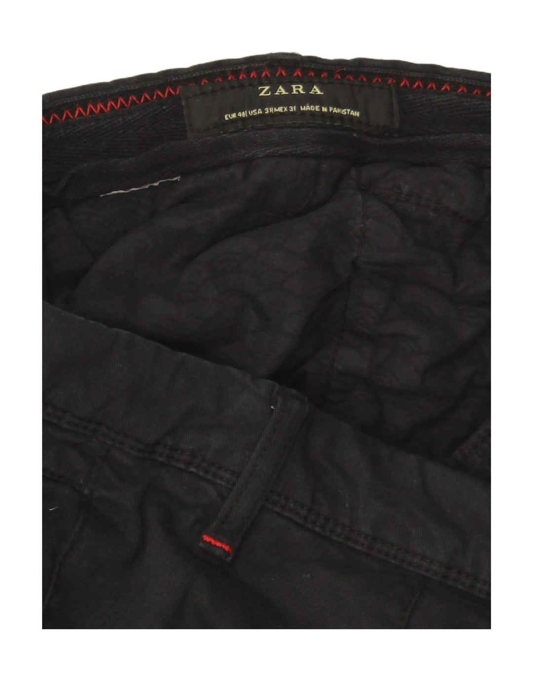 Zara Herre Slim Chino Bukser EU 40 Medium W31 L30 Sort