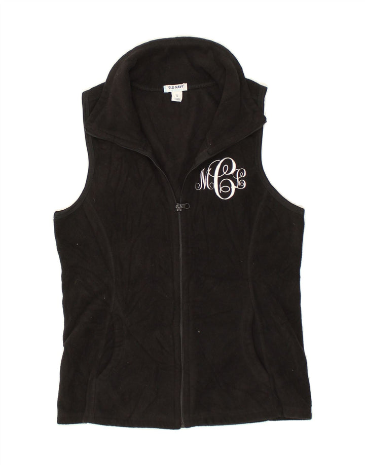 OLD NAVY Womens Fleece Gilet UK 10 Small Black Polyester | Vintage Old Navy | Thrift | Second-Hand Old Navy | Used Clothing | Messina Hembry 