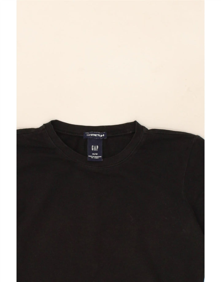 GAP Womens Crop Top Long Sleeve UK 6 XS Black Vintage Gap and Second-Hand Gap from Messina Hembry 