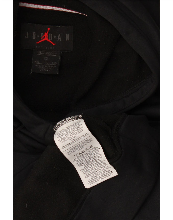 Jordan Herre Grafisk Standard Fit Hættetrøje Jumper 2XL Sort Polyester