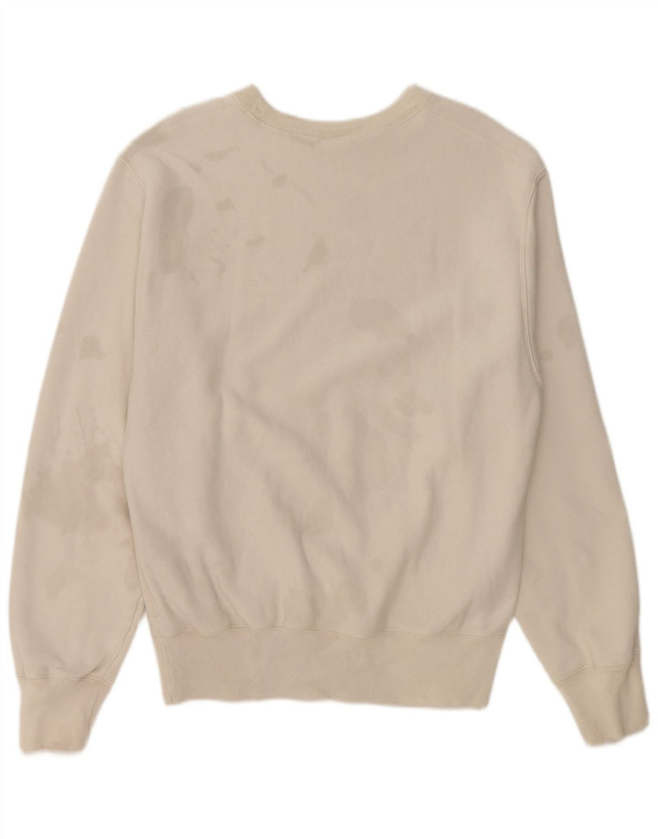 CHAMPION Mens Sweatshirt Jumper Medium White Cotton