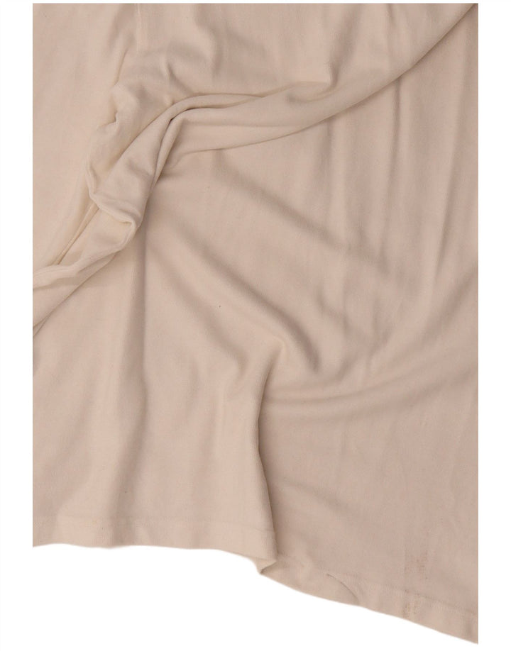 CREW CLOTHING Langærmet herre poloshirt Stor hvid bomuld