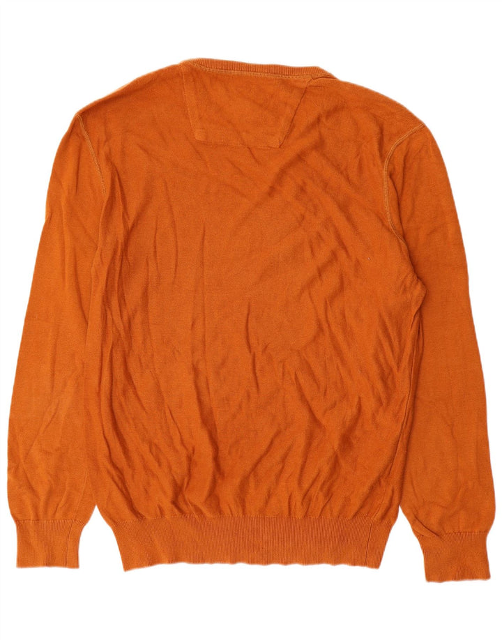 Timberland Herre Regular Fit Jumper Sweater med rund hals Stor orange bomuld