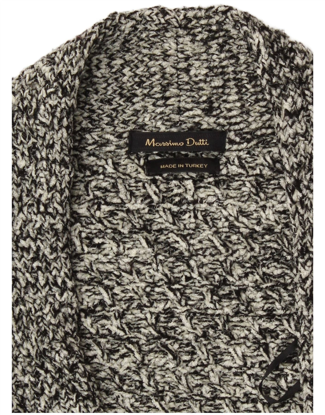 Massimo Dutti Dame Open Cardigan Sweater UK 18 XL Grå Flecked