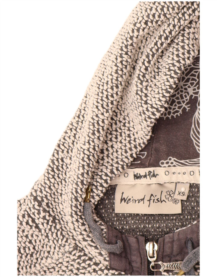 WEIRD FISH Dame-hættetrøje med lynlås UK 6 XS Grå Bomuld