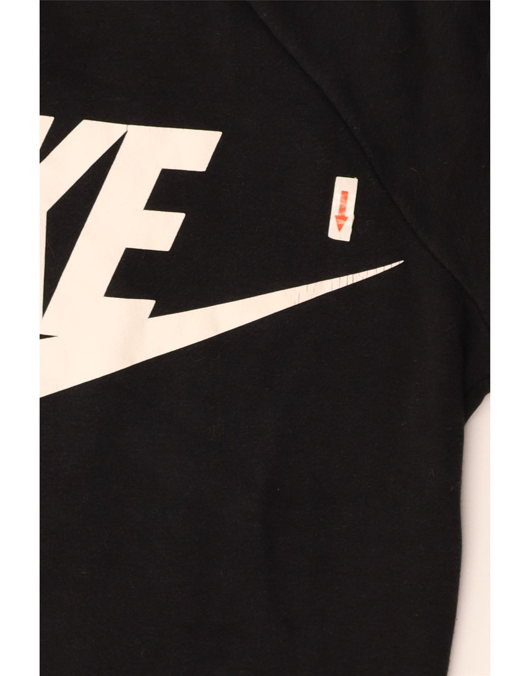 NIKE Womens Crop Oversized grafisk sweatshirt Jumper UK 10 Small Black