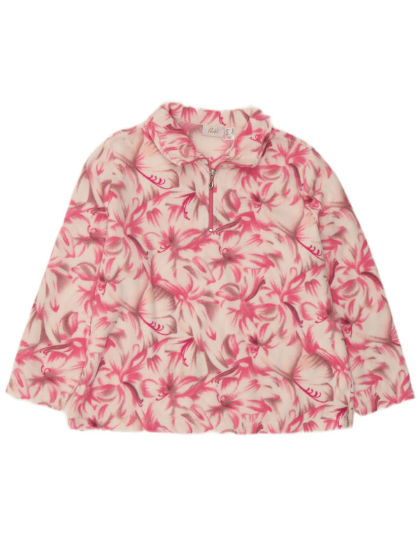 PAOLA Dame 3/4 ærmet fleecetrøje UK 20 2XL Pink Floral