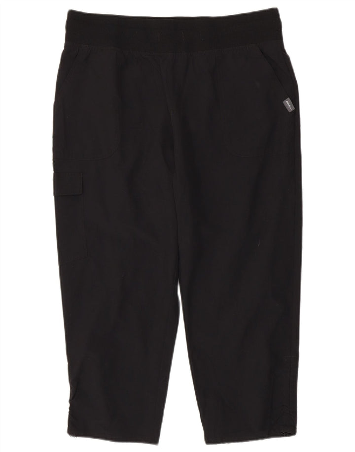EDDIE BAUER Dame Straight Cargo Capri Bukser Medium W30 L22 Sort