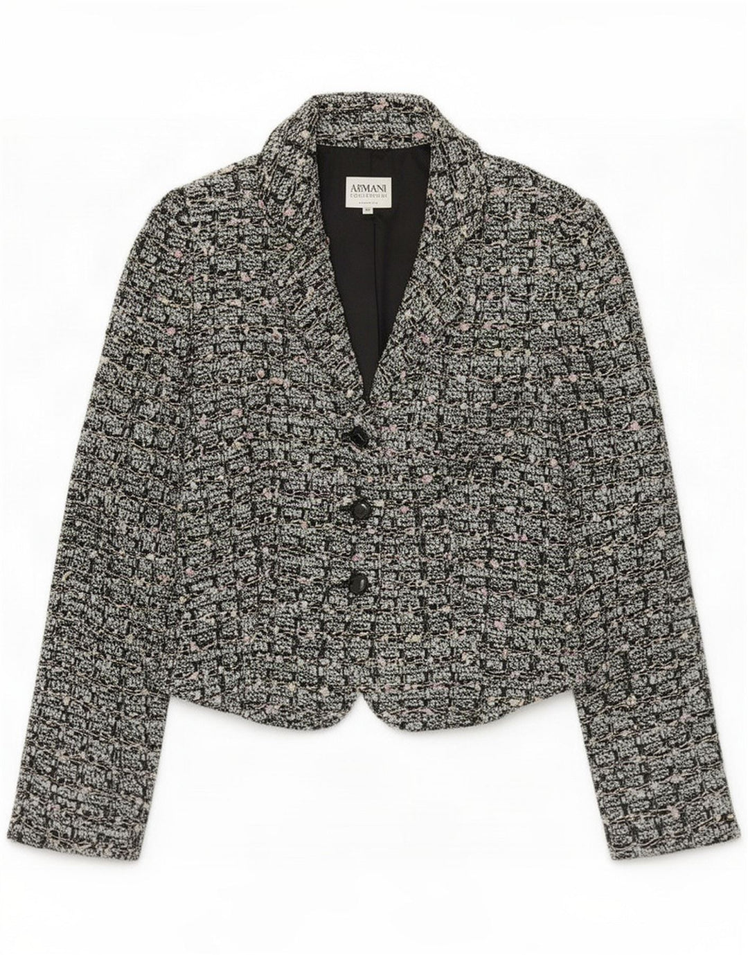 Armani Collezioni Dame Blazer Jacket IT 44 Medium Flerfarvet Flecked