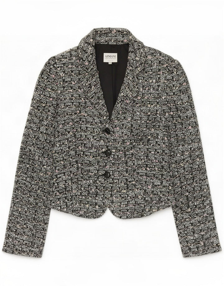 Armani Collezioni Dame Blazer Jacket IT 44 Medium Flerfarvet Flecked